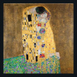 The Kiss by Gustav Klimt Photo Print<br><div class="desc">The Kiss by Gustav Klimt The Kiss is an oil-on-canvas painting with added gold leaf, silver and platinum. by the Austrian Symbolist painter Gustav Klimt. It was painted at some point in 1907 and 1908, during the height of what scholars call his "Golden Period". Featuring shimmering gold tones, stylized forms,...</div>