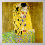 The Kiss by Gustav Klimt Poster<br><div class="desc">In "The Kiss" (1907/08),  or "Der Kuss" in the German original,  based on himself and his lover Emilie,  "The Kiss" marks the height of the golden period and becomes the emblem of Secession.</div>