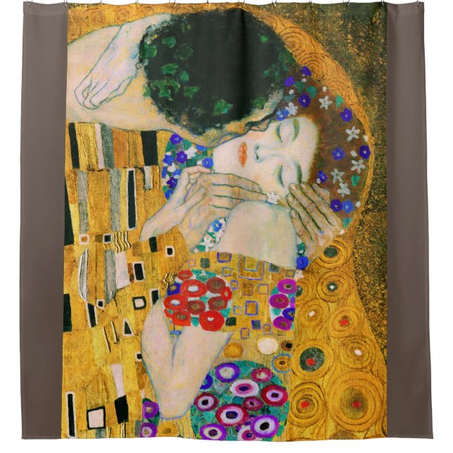 The Kiss by Gustav Klimt Shower Curtain (Front)