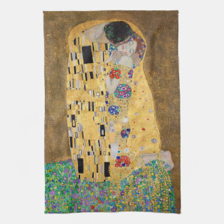 The Kiss by Gustav Klimt Tea Towel