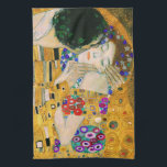 The Kiss by Gustav Klimt Tea Towel<br><div class="desc">The Kiss by Gustav Klimt,  1907</div>