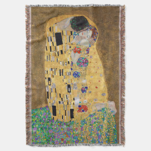 The Kiss by Gustav Klimt Throw Blanket