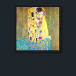 The Kiss by Gustav Klimt, Vintage Art Nouveau Canvas Print<br><div class="desc">The Kiss (Der Kuss) (1907/08) by Gustav Klimt is probably his most famous work. Klimt began work on it in 1907 and it is the highpoint of his so-called 'Golden Period'. The Kiss is a vintage Victorian Era Symbolism fine art love and romance painting featuring a romantic couple in various...</div>