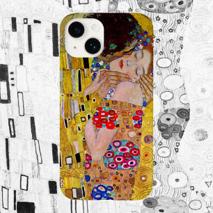 The Kiss by Gustav Klimt, Vintage Art Nouveau iPhone 15 Mini Case