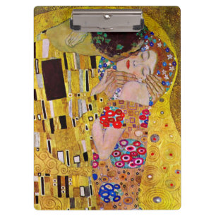 The Kiss by Gustav Klimt, Vintage Art Nouveau Clipboard