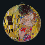 The Kiss by Gustav Klimt, Vintage Art Nouveau Dartboard<br><div class="desc">The ultimate painting of love, a beautiful design to celebrate Valentine's Day with! The Kiss (detail) (1907-1908) by Gustav Klimt is a vintage Victorian Era Symbolism fine art love and romance painting featuring a romantic couple in various shades of gold, patterns and symbols, sharing a kiss against a bronze background....</div>