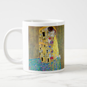 The Kiss by Gustav Klimt, Vintage Art Nouveau Large Coffee Mug