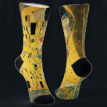 The Kiss by Gustav Klimt, Vintage Art Nouveau Socks<br><div class="desc">The Kiss (Der Kuss) (1907/08) by Gustav Klimt is probably his most famous work. Klimt began work on it in 1907 and it is the highpoint of his so-called 'Golden Period'. The Kiss is a vintage Victorian Era Symbolism fine art love and romance painting featuring a romantic couple in various...</div>