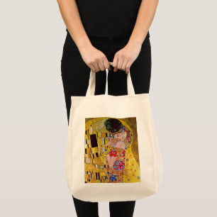 The Kiss by Gustav Klimt, Vintage Art Nouveau Tote Bag