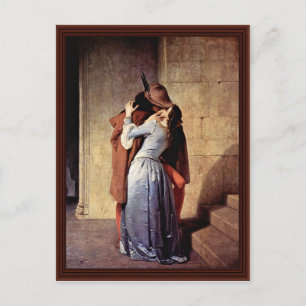The Kiss By Hayez Francesco Postcard