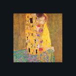 The Kiss by Klimt Canvas Print<br><div class="desc">"The Kiss" by Gustave Klimt (1908,  oil and gold leaf on canvas,  Österreichische Galerie Belvedere museum,  Belvedere Palace,  Vienna,  Austria)</div>