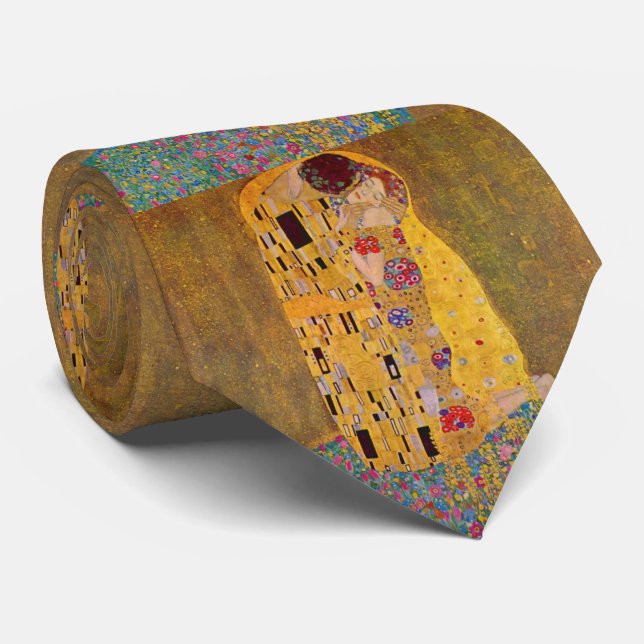 The Kiss by Klimt Tie (Rolled)