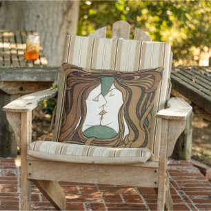 The Kiss by Peter Behrens Art Cushion