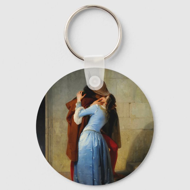 The Kiss Francesco Hayez Key Ring (Front)