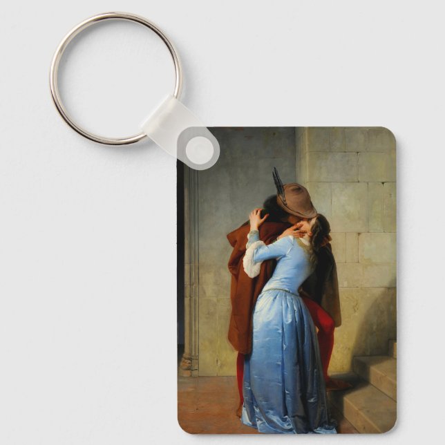 The Kiss Francesco Hayez Key Ring (Front)