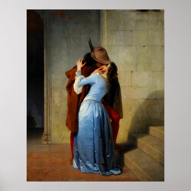 The Kiss Francesco Hayez Poster (Front)
