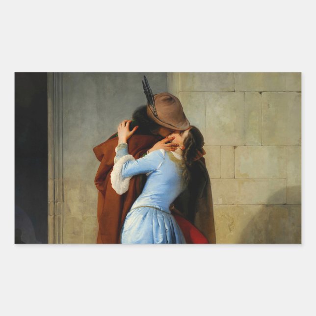 The Kiss Francesco Hayez Rectangular Sticker (Front)
