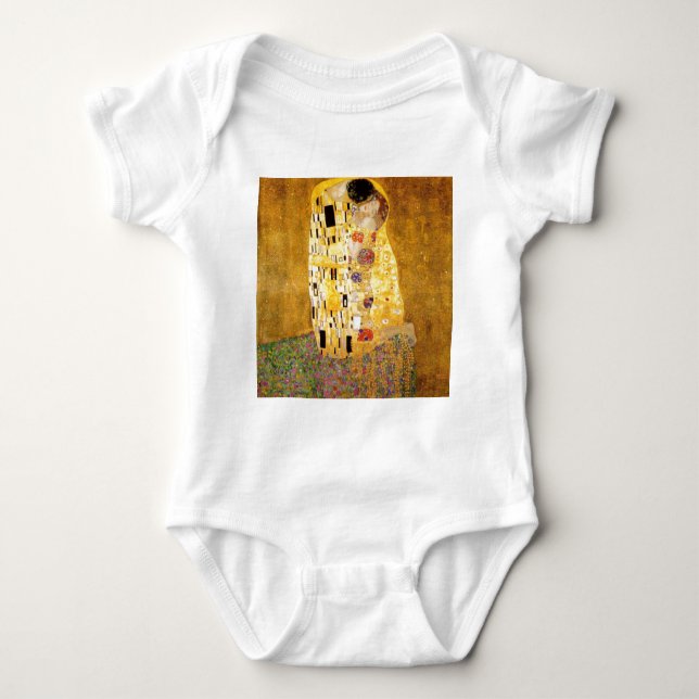 The Kiss Gustav Klimt Baby Bodysuit (Front)