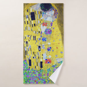 The Kiss, Gustav Klimt Bath Towel