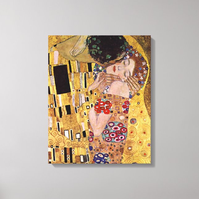 The Kiss, Gustav Klimt Canvas Print (Front)
