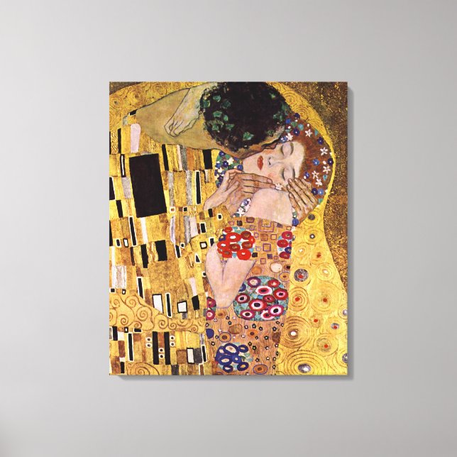 The Kiss, Gustav Klimt Canvas Print (Front)