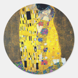 The Kiss, Gustav Klimt Classic Round Sticker