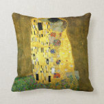 The Kiss ~ Gustav Klimt Cushion<br><div class="desc">This is The Kiss painted by Gustav Klimt in 1907. It is the most famous Art Nouveau painting in history</div>
