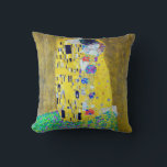 The Kiss, Gustav Klimt Cushion<br><div class="desc">Gustav Klimt (July 14, 1862 – February 6, 1918) was an Austrian symbolist painter and one of the most prominent members of the Vienna Secession movement. Klimt is noted for his paintings, murals, sketches, and other objets d'art. In addition to his figurative works, which include allegories and portraits, he painted...</div>