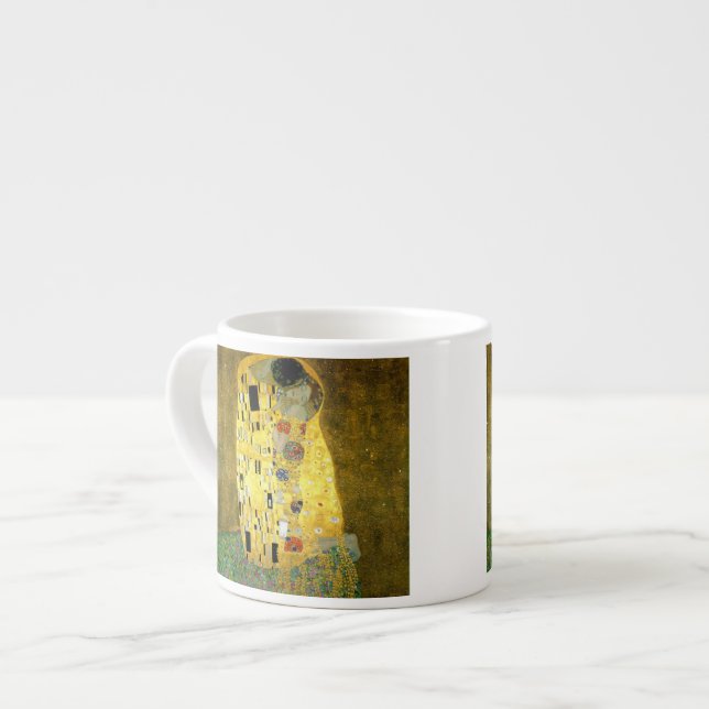 The Kiss ~ Gustav Klimt Espresso Cup (Front Left)