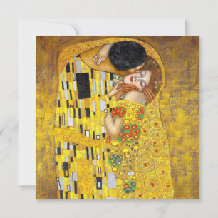 the Kiss - Gustav Klimt  - Flat  Greeting Card