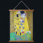 The Kiss, Gustav Klimt Hanging Tapestry<br><div class="desc">Gustav Klimt (July 14, 1862 – February 6, 1918) was an Austrian symbolist painter and one of the most prominent members of the Vienna Secession movement. Klimt is noted for his paintings, murals, sketches, and other objets d'art. In addition to his figurative works, which include allegories and portraits, he painted...</div>