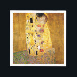 The Kiss Gustav Klimt Napkin<br><div class="desc">Imperial Austrian Painter Gustav Klimt's masterpiece : The Kiss painting</div>
