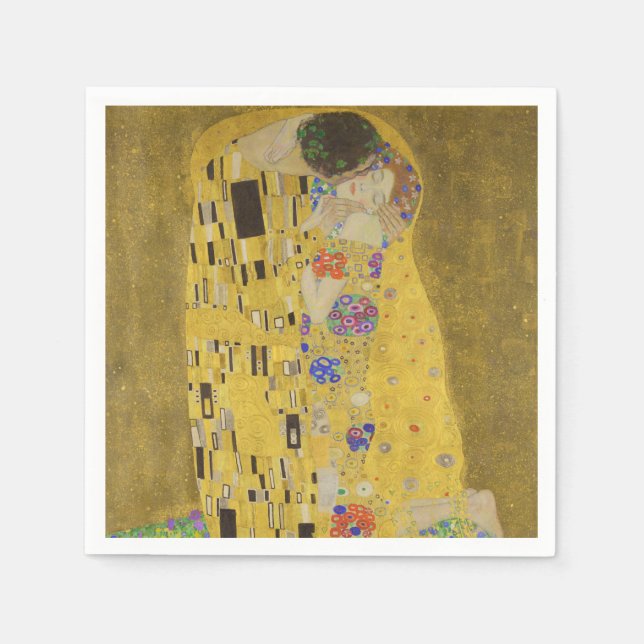 The kiss - Gustav Klimt Napkin (Front)