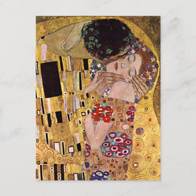 The Kiss, Gustav Klimt Postcard (Front)