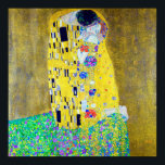 The Kiss, Gustav Klimt Poster<br><div class="desc">Gustav Klimt (July 14, 1862 – February 6, 1918) was an Austrian symbolist painter and one of the most prominent members of the Vienna Secession movement. Klimt is noted for his paintings, murals, sketches, and other objets d'art. In addition to his figurative works, which include allegories and portraits, he painted...</div>