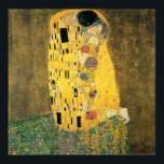 The Kiss - Gustav Klimt Poster<br><div class="desc">Famous romantic painting by Gustav Klimt. The Kiss is a beautiful masterpiece for true lovers of great art.</div>
