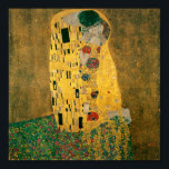 The Kiss - Gustav Klimt Poster<br><div class="desc">Famous romantic painting by Gustav Klimt. The Kiss is a beautiful masterpiece for true lovers of great art.</div>