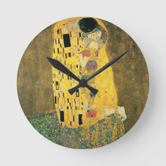 The Kiss - Gustav Klimt Round Clock