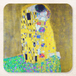 The Kiss, Gustav Klimt Square Paper Coaster<br><div class="desc">Gustav Klimt (July 14, 1862 – February 6, 1918) was an Austrian symbolist painter and one of the most prominent members of the Vienna Secession movement. Klimt is noted for his paintings, murals, sketches, and other objets d'art. In addition to his figurative works, which include allegories and portraits, he painted...</div>