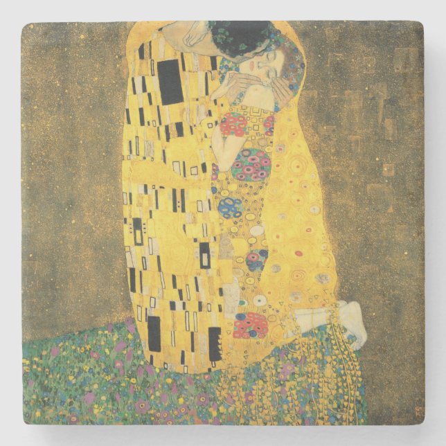 The Kiss - Gustav Klimt Stone Coaster (Front)