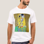 The Kiss, Gustav Klimt T-Shirt<br><div class="desc">Gustav Klimt (July 14, 1862 – February 6, 1918) was an Austrian symbolist painter and one of the most prominent members of the Vienna Secession movement. Klimt is noted for his paintings, murals, sketches, and other objets d'art. In addition to his figurative works, which include allegories and portraits, he painted...</div>