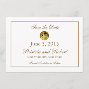 The Kiss Gustav Klimt Wedding Save the Date