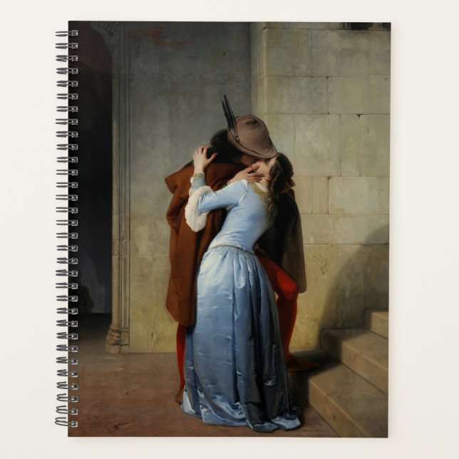 The Kiss In Blue Satin Francesco Hayez Personalise Planner (Front)