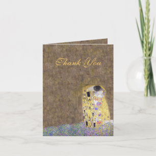 The Kiss Klimt Thank You Golden Anniversary Card
