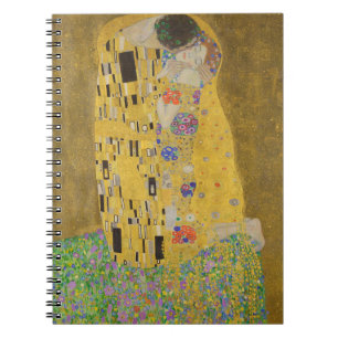 The Kiss Lovers Embrace Gustav Klimt Notebook