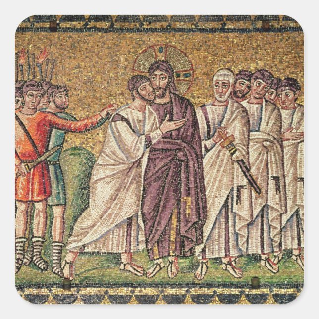 The Kiss of Judas, Scenes from the Life of Christ Square Sticker (Front)