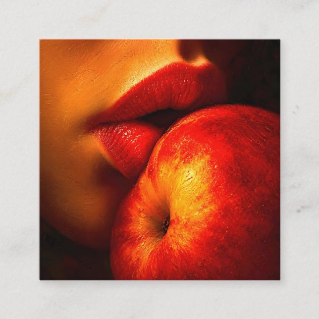The Kiss of Nectarine – An Intimate Portrait Enclosure Card (Front)