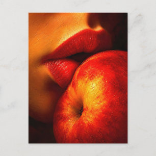 The Kiss of Nectarine – An Intimate Portrait Postcard