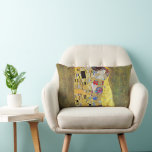 The Kiss (original Der Kuss) by Gustav Klimt Lumbar Cushion<br><div class="desc">The Kiss (1907-1908). Artist: Gustav Klimt (1862-1918). The Kiss (original Der Kuss) is probably Gustav Klimt's most famous work. He began work on it in 1907 and it is the highpoint of his so-called 'Golden Period'. The Kiss is a vintage Victorian Era Symbolism fine art love and romance painting featuring...</div>