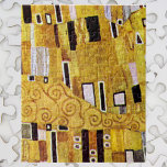 The Kiss Pattern by Gustav Klimt, Art Nouveau Jigsaw Puzzle<br><div class="desc">The Kiss (pattern detail) by Gustav Klimt is a vintage fine art Victorian Era Symbolism painting. This detail is from a love and romance painting featuring a romantic couple in various shades of gold, symbols and patterns, sharing a kiss against a bronze background. About the artist: Gustav Klimt (1862-1918) was...</div>
